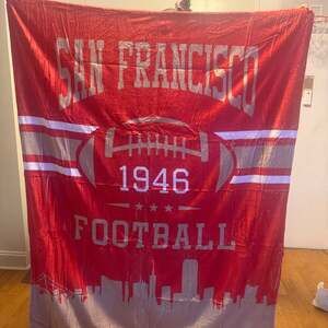 San Francisco 49ers NFL Team Football Throw Blanket